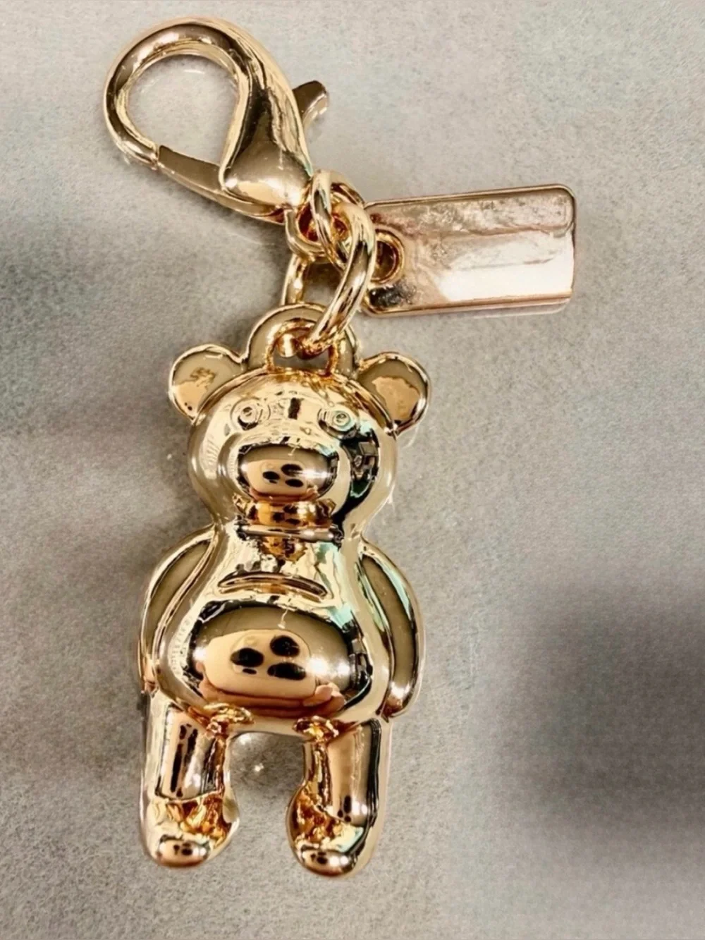 Gold Teddy Bear Keychain/Bag Charm -Fashion